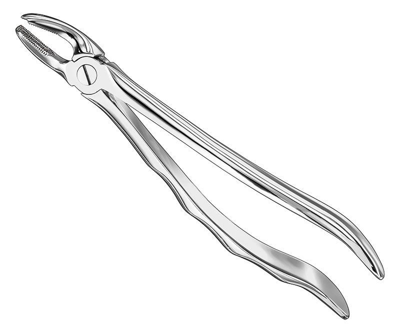 Extracting forceps, anat.