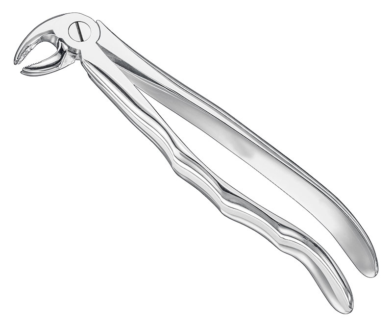Extracting forceps, anat.